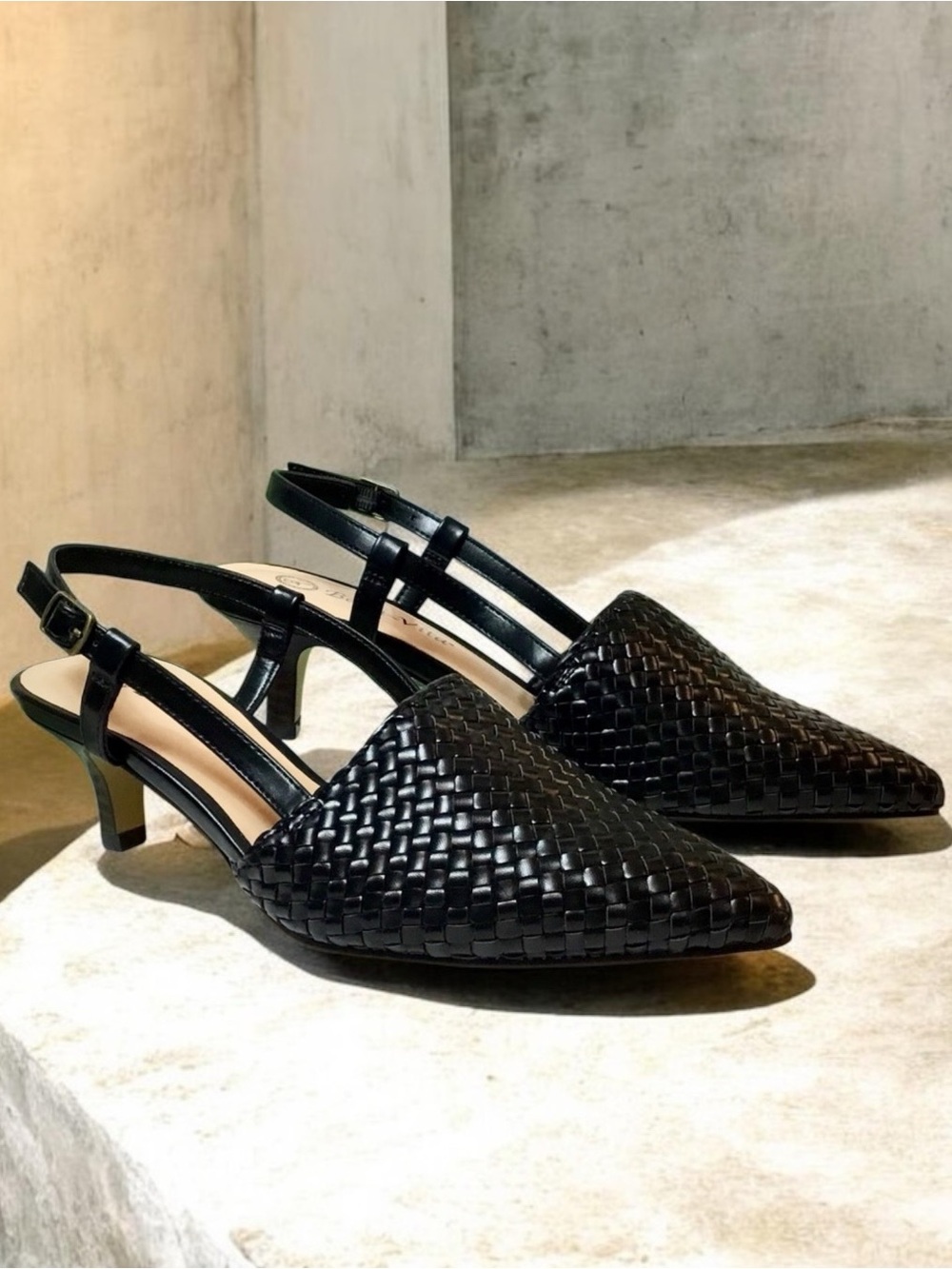 NWOB Bella Vita ‘Kaisley’ Black Slingback Mules